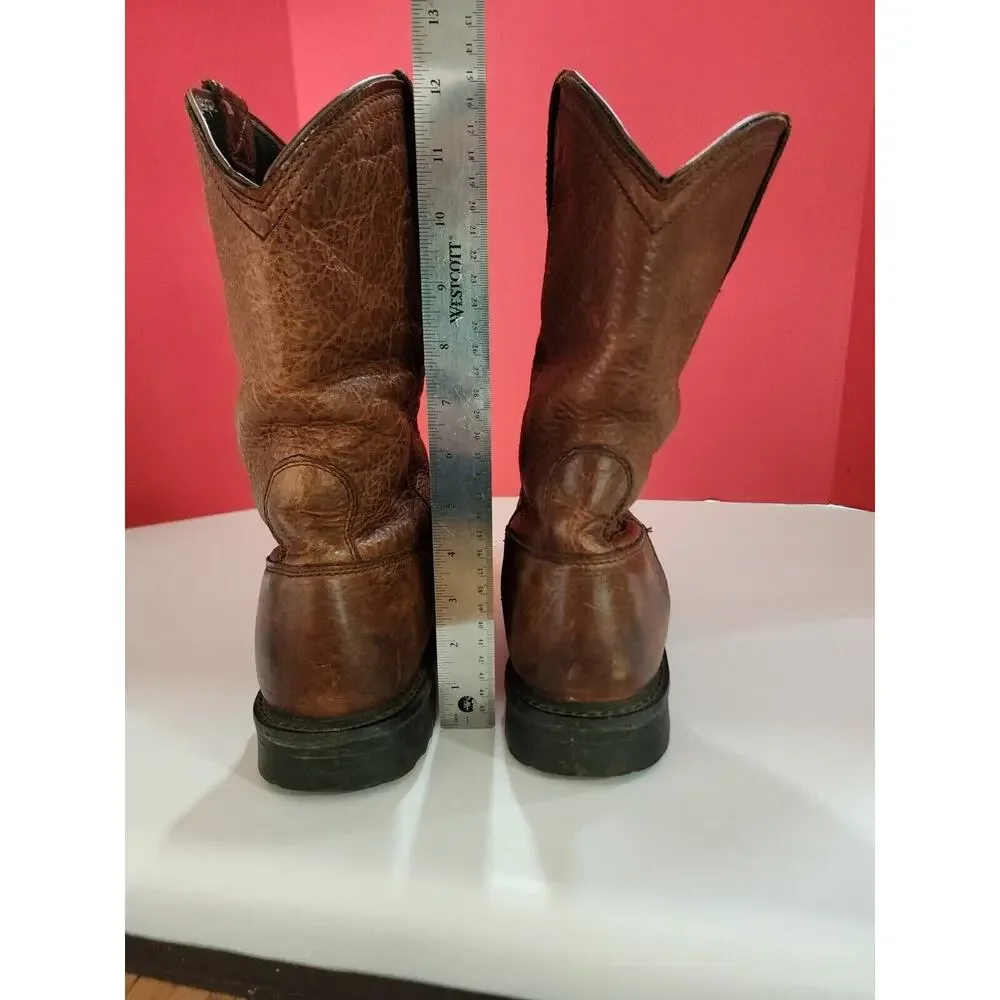 Ariat 12 D Mens Brown Leather Steel Toe Pull On Round Toe Boots